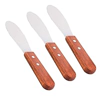 Tezzorio (3 Pack) 7-Inches Sandwich Spreader, Wide Stainless Steel 3 1/2