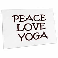 3dRose Peace. Love. Yoga. Gym. Fitness Club. Sport. Exercise. - Desk Pad Place Mats (dpd-261353-1)