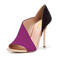 FSJ Women Sexy Peep Toe Cutout Pumps Sandals D'Orsay Stiletto Heels Party Evening Shoes Size 4-15 US