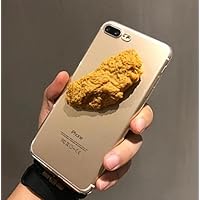 Super Vivid 3D Fried Chicken Leg Fried Chicken Wings Transparent Soft TPU Protective Skin Case Cover for Iphone5 5S SE 6 6S 7 8 X 6P 7P 8P (Fried Chicken Wing, for iPhone X)