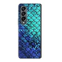 R3047 Green Mermaid Fish Scale Case Cover for Samsung Galaxy Z Fold 4