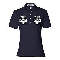 INK STITCH Custom Women 437wr Logo Texts Embroidery SpotShield Polo Shirts