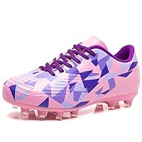 Kids Soccer Cleats Boys Girls Soccer Cleats Youth Football Cleats Boys Kids Firm Ground Soccer Cleats for Boys Girls Athletic Outdoor Football Shoes Youth Baseball Cleats Boys Girls