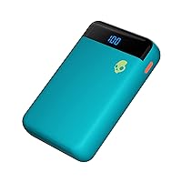 Skullcandy Fat Stash 2 Portable Charger, 10000mAh Power Bank with 20W USB C Fast Charging Port and 2x 18W USB A Charging Ports, Bonus USB A to Micro USB / Type C Dual Charging Cable - 90s Vacation