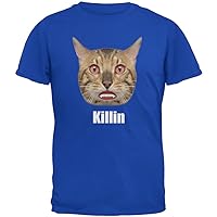 Halloween Killin Cat Royal Adult T-Shirt - Large