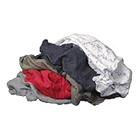 Buffalo Industries (10087PB) Recycled Multicolored T-Shirt Cloth Rags, 8 lb. bag, All-Purpose Rag for Cleaning, Paint Spills and Cleanup, Staining, Polishing, Dusting, Made from Recycled Materials
