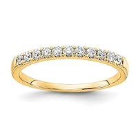 14ct Gold Lab Grown Diamond SI1 SI2 G H I 1/4 Weight Carat Wedding Band Size J 1/20 Jewelry for Women