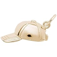 Rembrandt Charms Baseball Cap Charm, Gold Plated Silver