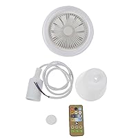 Zceplem Bladeless Ceiling Fan | Ceiling Fan with Lighting and Remote Control | 3 Colours Dimmable LED 3 Speeds Timing with Remote Control Ceiling Light with Fan