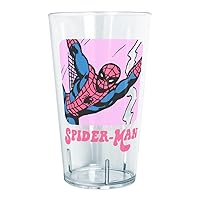 Marvel Spidey Comic 24 oz Clear Tritan Cup, 24 Ounce, Multicolored
