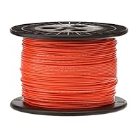 12 AWG Gauge TXL Automotive Stranded Hook Up Wire, 500 ft Length, Orange, 0.128