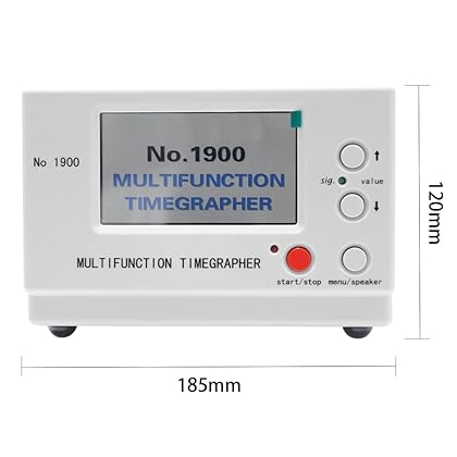 Timegrapher No.1900, Multifunctional Watch Tester, Watch Timing Machine for Watchmaker, Watch Calibration Tool with LCD Screen