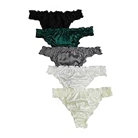 Men's Silk Panties Thongs Sissy Panties Bikini Briefs Crossdress Lingerie