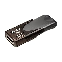 PNY 32GB Turbo Attache 4 USB 3.0 Flash Drive,black