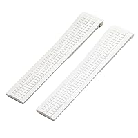 for Patek Philippe Aquanaut 5267/200A-001 Metal Pins Watch Belt 21mm Rubber Watchband (Color : White, Size : Rose Buckle)