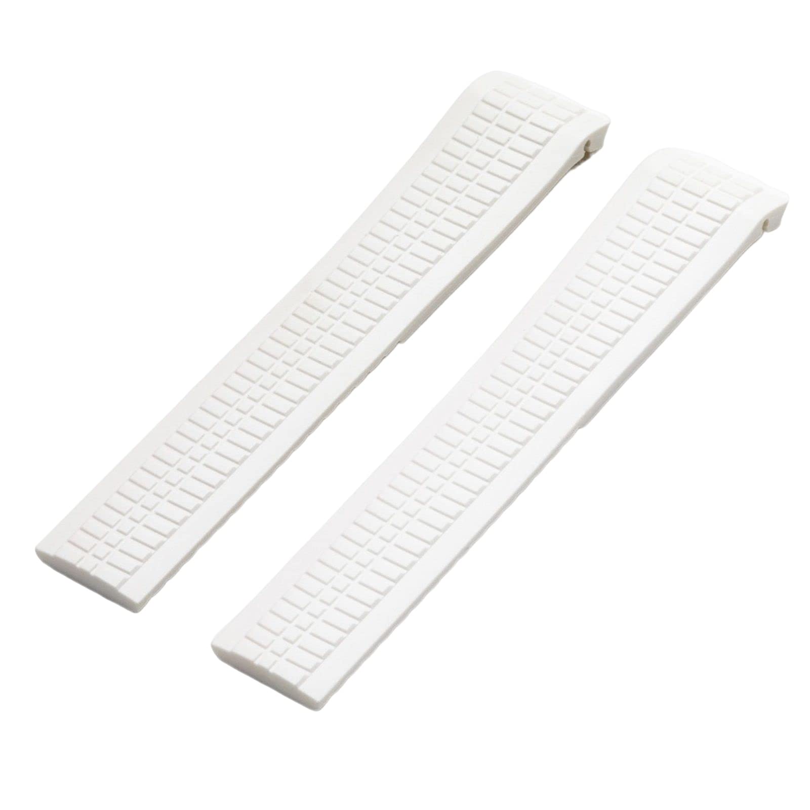 AEMALL for Patek Philippe Aquanaut 5072R-001 Metal Pins Watch Belt 21mm Rubber Watchband (Color : White, Size : No Buckle)