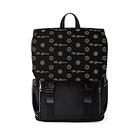 Fashion Elegance Collection Black and Tan Casual Shoulder Backpack