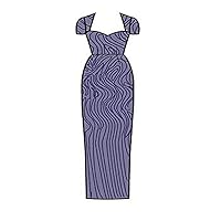Adrianna Papell Women's Ribbon Embroidered Column Gown
