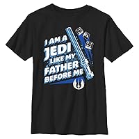 Fifth Sun Kids' Lego Star Wars Jedi Like Dad Boys Short Sleeve Tee Shirt, Black, X-Large