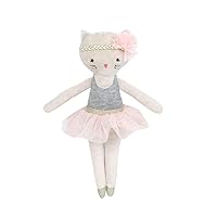 MON AMI Kacie The Kitty Ballerina Stuffed Doll – 9”, Soft Plush Animal Doll, Use as Toy or Room Decor, Great Gift for Kids of All Ages
