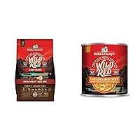 Wild Red Raw Blend Kibble Dry Dog Food Grain Free Red Meat Recipe, 3.5lb Bag + Wild Red Chicken & Beef Stew Wet Dog Food, 10oz Cans (Pack of 6)