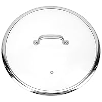 Luxshiny Terrarium Glass cast Iron lid Pot lid cookware Glass Cover Replacement Pot lids Frying pan Cover Thickened Visual Pot Cover Kitchen Universal lid for Accessories 13 inch pan lid BBQ Grill