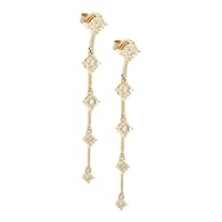 14k Yellow Gold Fashion Single Cut Prong Set 0.18 dwt Diamond Earrings