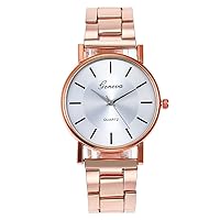 Unisex Watch, Women Simple Steel Band Wrist Watch, Men Casual Quartz Analog Wristwatch, Gift for Father, Mother and Friends