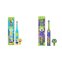 FIREFLY Baby Shark Toothbrush with Cover, Soft Bristles, Battery Included, Ages 3+, 1 Count Teenage Mutant Ninja Turtles Toothbrush with Cover, Soft Bristles, Battery Included, Ages 3+, 1+1