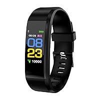 N/C Bluetooth Sports Smart Watch,Waterproof Heart Rate Blood Oxygen Adult Blood Pressure Electronic Bracelet Monitor,Fitness Tracker,Suitable for Android and iOS Phones,Black