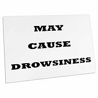 3dRose Image of Funny Sign Says May Cause Drowsiness - Desk Pad Place Mats (dpd-252559-1)