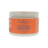 SheaMoisture Curl & Shine Hair Masque with Silk Protein & Neem Oil, Coconut & Hibiscus, 11.5 oz (340 g)