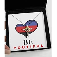 BE YOUTIFUL Gifts | Pride Heart Jewellery - Polyamory Pride Gift - Subtle Coming Out - Gifts for Them - Best Pride Gift - Ally Friend Gift