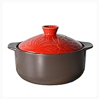 Chef's Classic Enameled Cast Iron 7-Quart Round Covered Casserole, Cardinal Red