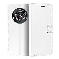 for Cubot Kingkong Star Case, Premium PU Leather Magnetic Flip Case Cover with Card Holder and Kickstand for Cubot Kingkong Star (6.78”) White