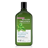 Avalon Organics Strengthening Peppermint Conditioner 11 oz(Pack of 4)