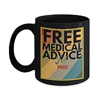Howdy Swag Free Medical Advice For Pho Black Mug for Doctors or Nurses