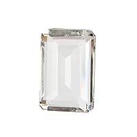 GEMHUB White Topaz 102.55 Ct Faceted Cut Emerald White Color Loose Gemstone - White Topaz Oval Shape