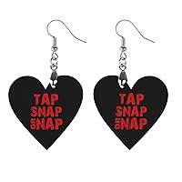 Tap Snap Or Nap Brazilian Jiu Jitsu Wooden Earrings Lightweight Pendant Earrings Dangle Earrings Jewelry Fashion Gift