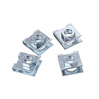 4 Pcs Car License Plate Fastener Buckle Metal Screw Nut U-Type Clips Retainer 6mm Car License Plate Fixing Clip Screw Base