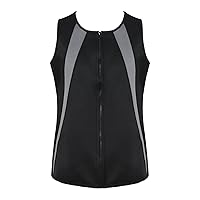 Men's Compression Shirt Slimming Body Shaper Vest Sleeveless Zipper Undershirt Tank Top