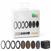 NiSi 67mm-82mm Swift FS ND Filter Kit - ND8 (3 Stop), ND64 (6 Stop) and ND1000 (10 Stop) - 82mm Press-On Neutral Density Filters with 67mm/72mm/77mm/82mm Thread Adapters