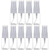 10Pcs Mini Fine Mist Spray Bottle, Clear Plastic Refillable and Reusable Atomizer Mini Spray Bottle Liquid Container for Travel, Makeup, Cleaning (15ml)