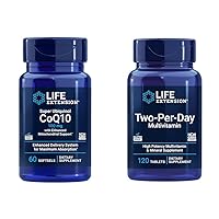Life Extension Super Ubiquinol CoQ10 Heart & Cell Energy Support with Two-Per-Day High Potency Multi-Vitamin & Mineral Supplement, 60 Softgels & 120 Tablets