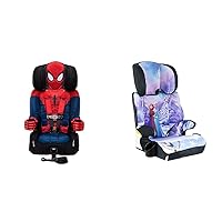 KidsEmbrace 2-in-1 Forward-Facing Harness Booster Seat, Marvel Spider-Man & High Back Booster Car Seat, Disney Frozen Elsa and Anna Purple, White, Blue