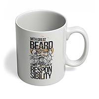 HOM With Great Beard Comes Responsibility No Shave November Bearded Men Coffee Mug (11 Oz.)