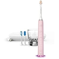 DiamondClean Smart 9500 Electric Toothbrush, Sonic Toothbrush with App, Pressure Sensor, Brush Head Detection, 5 Brushing Modes and 3 Intensity Levels, Pink, Model HX9923/21