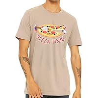 Pizza Time Short Sleeve T-Shirt - Cool Design T-Shirt - Illustration Short Sleeve Tee