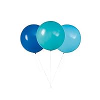 Blue & Teal Giant Latex Balloons, 24