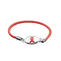 Red Ribbon Stretch Bracelets – Red Ribbon Bracelets for HIV, AIDS, Drug Prevention, Heart Disease, DUI Awareness and More – Fundraising & Awareness Bracelets
